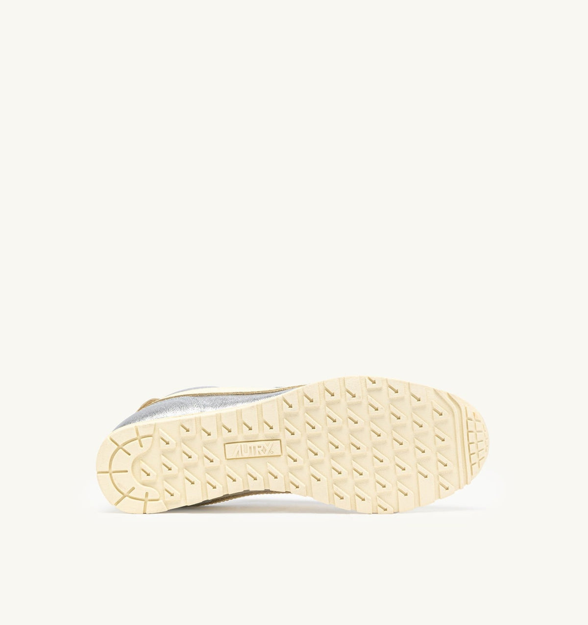 AUTRY Woman WINDSPIN SNEAKERS IN SILVER AND RUTABAGA SUEDE AND LEATHER