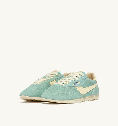 AUTRY Woman WINDSPIN SNEAKERS IN JASMINE AND RUTABAGA SUEDE AND LEATHER