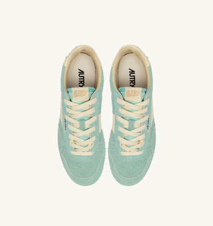 AUTRY Woman WINDSPIN SNEAKERS IN JASMINE AND RUTABAGA SUEDE AND LEATHER