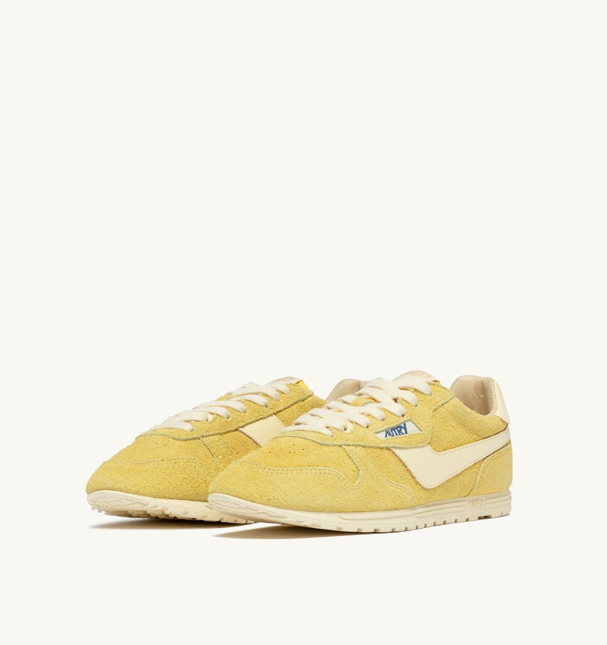 AUTRY Woman WINDSPIN SNEAKERS IN MIMOSA AND RUTABAGA SUEDE AND LEATHER