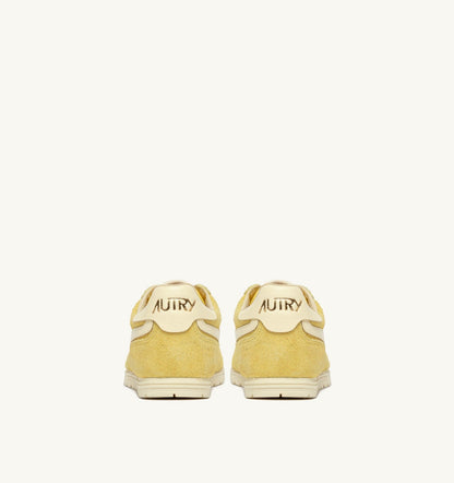 AUTRY Woman WINDSPIN SNEAKERS IN MIMOSA AND RUTABAGA SUEDE AND LEATHER