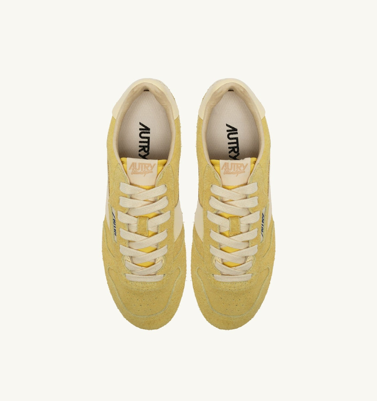 AUTRY Woman WINDSPIN SNEAKERS IN MIMOSA AND RUTABAGA SUEDE AND LEATHER
