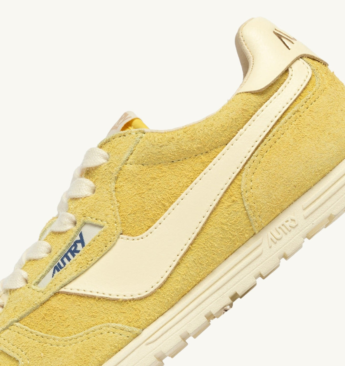 AUTRY Woman WINDSPIN SNEAKERS IN MIMOSA AND RUTABAGA SUEDE AND LEATHER