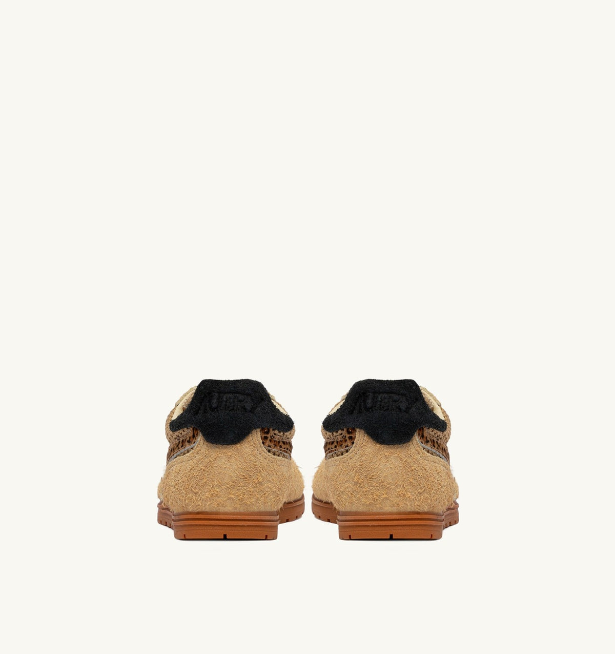 AUTRY Woman WINDSPIN SNEAKERS IN TRENCH LEOPARD AND BLACK MESH AND SUEDE