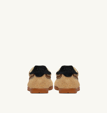 AUTRY Woman WINDSPIN SNEAKERS IN TRENCH LEOPARD AND BLACK MESH AND SUEDE