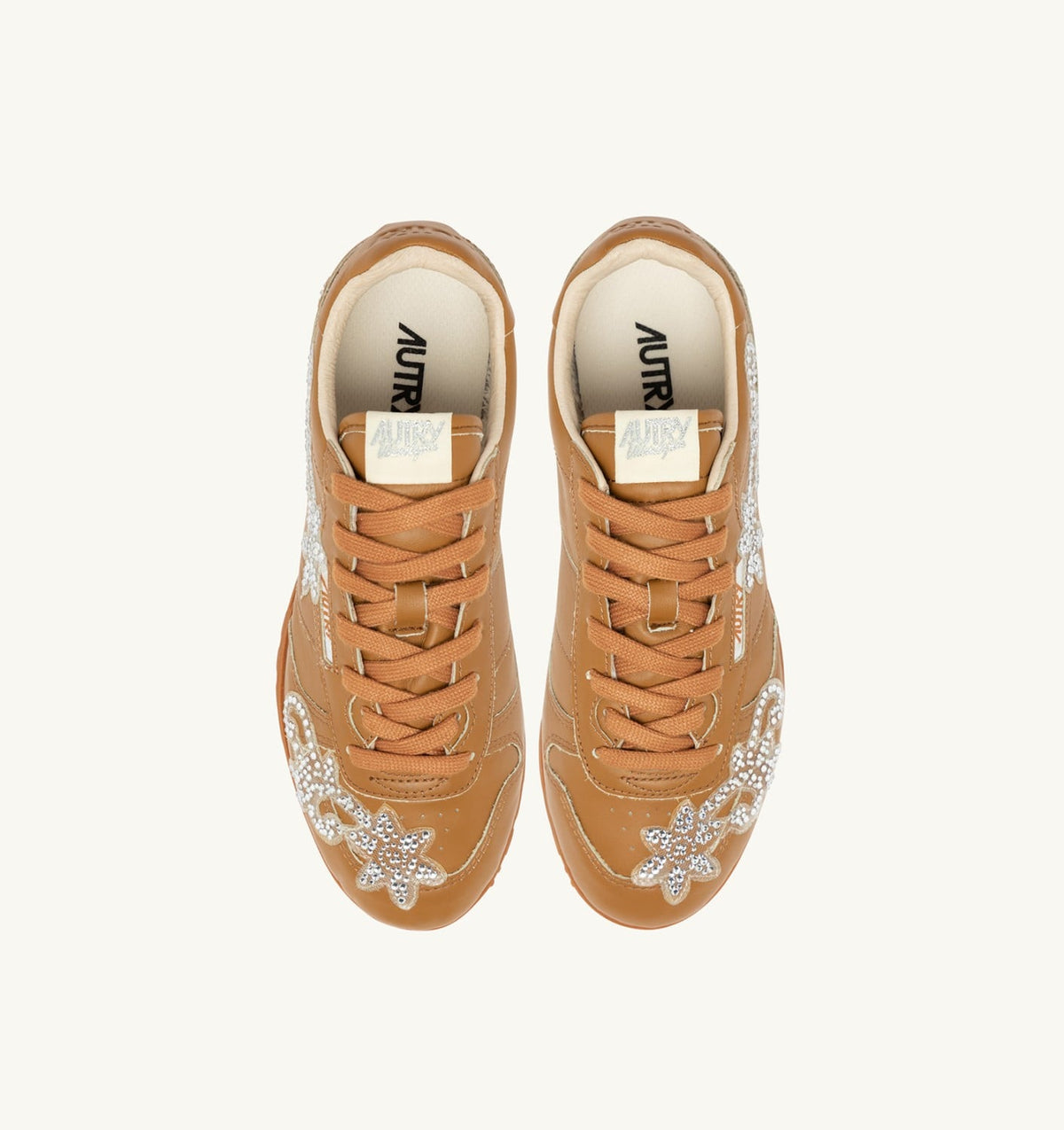 AUTRY Woman WINDSPIN SNEAKERS IN EARTH LEATHER WITH DECORATIONS