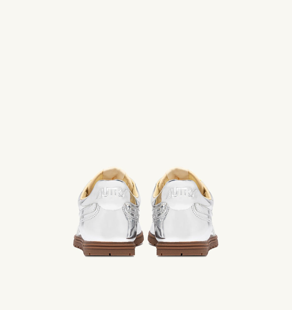 AUTRY Woman WINDSPIN SILVER MIRRORED SNEAKERS