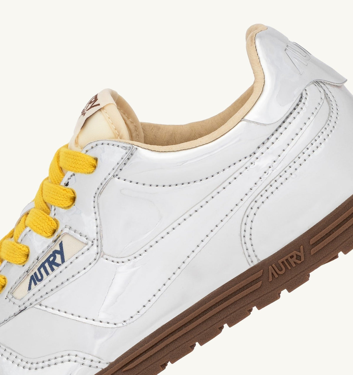 AUTRY Woman WINDSPIN SILVER MIRRORED SNEAKERS