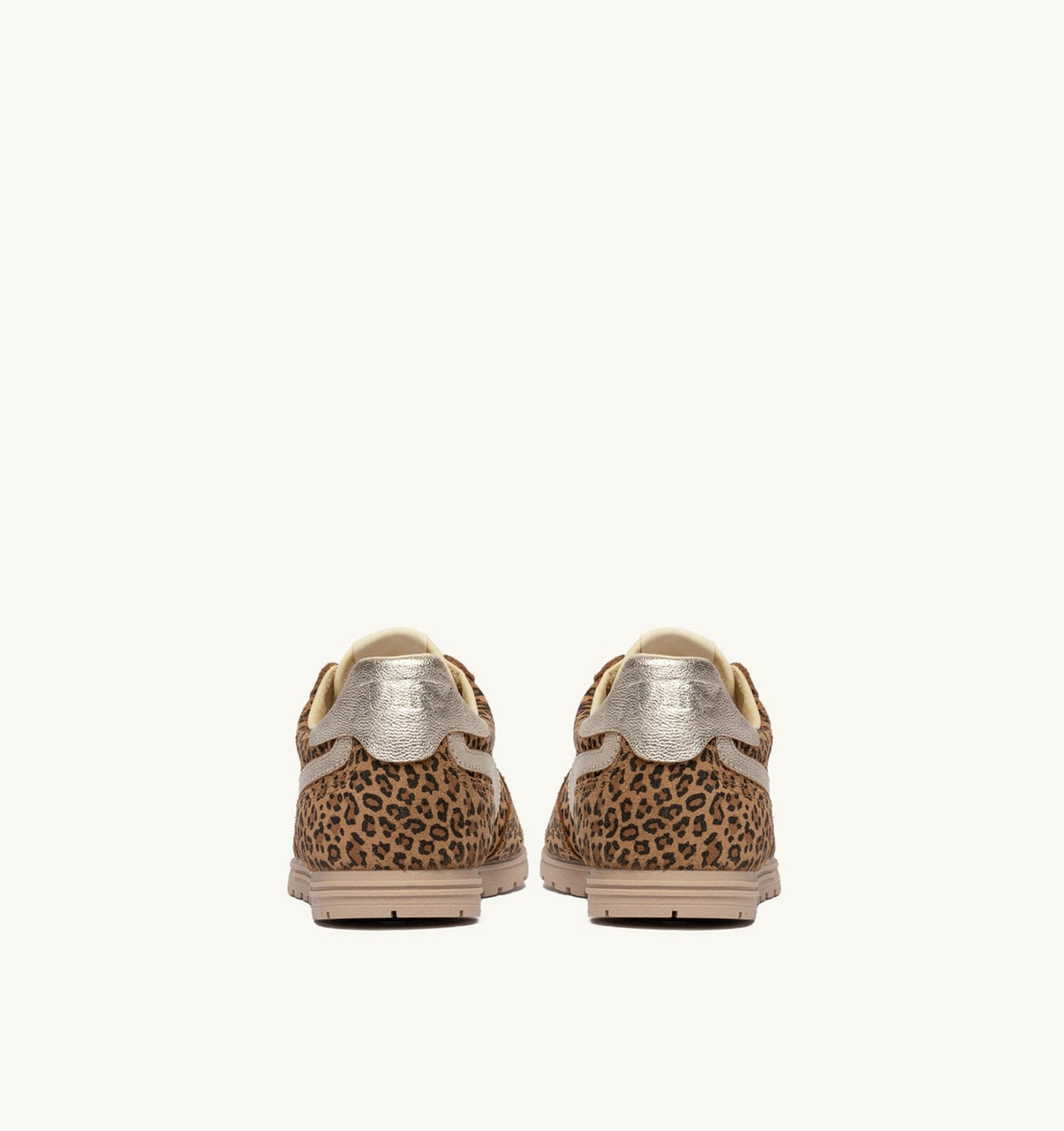 AUTRY Woman WINDSPIN SNEAKERS IN LEOPARD AND PLATINUM SUEDE AND LEATHER