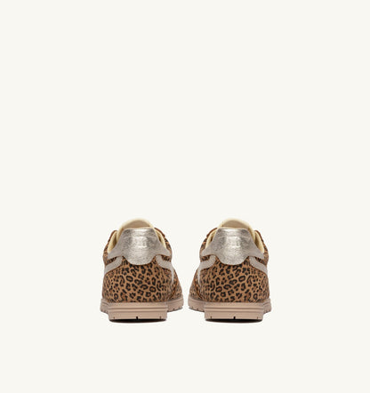 AUTRY Woman WINDSPIN SNEAKERS IN LEOPARD AND PLATINUM SUEDE AND LEATHER