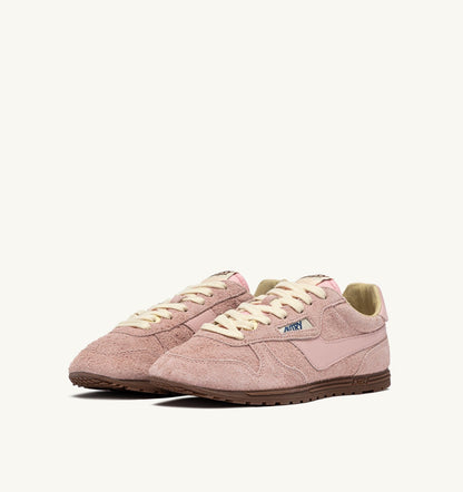 AUTRY Woman WINDSPIN SNEAKERS IN ROSEMARY SUEDE AND LEATHER