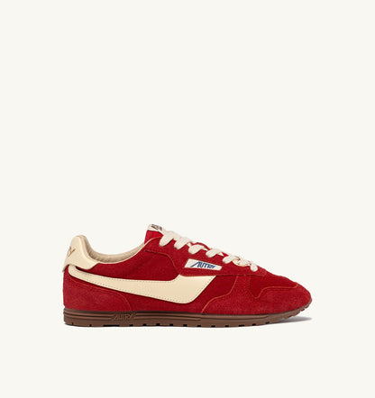 AUTRY Woman SNEAKERS WINDSPIN IN SUEDE AND LEATHER COLOR RUBY AND RUTABAGA