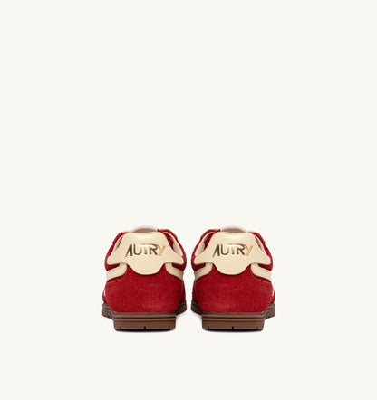 AUTRY Woman SNEAKERS WINDSPIN IN SUEDE AND LEATHER COLOR RUBY AND RUTABAGA