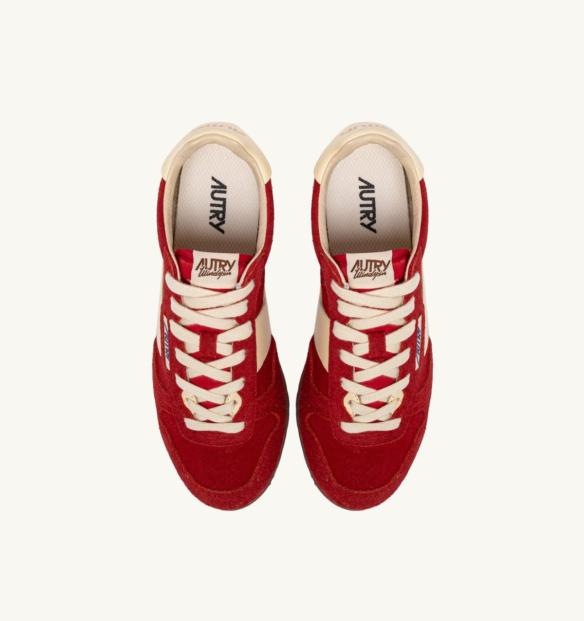 AUTRY Woman SNEAKERS WINDSPIN IN SUEDE AND LEATHER COLOR RUBY AND RUTABAGA