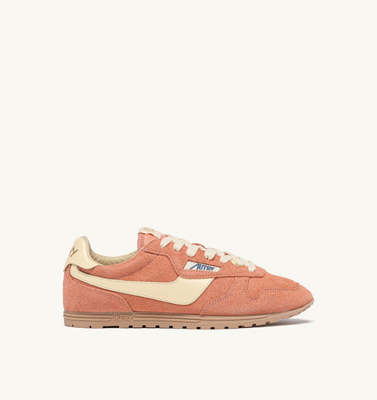 AUTRY Woman SNEAKERS WINDSPIN IN SUEDE AND LEATHER COLOR DAMASK AND RUTABAGA
