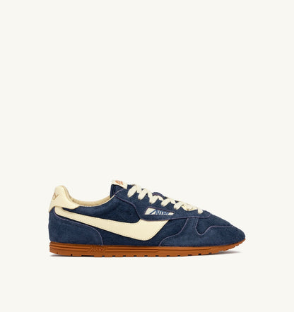 AUTRY Woman WINDSPIN SNEAKERS IN BLUETTE AND RUTABAGA SUEDE AND LEATHER
