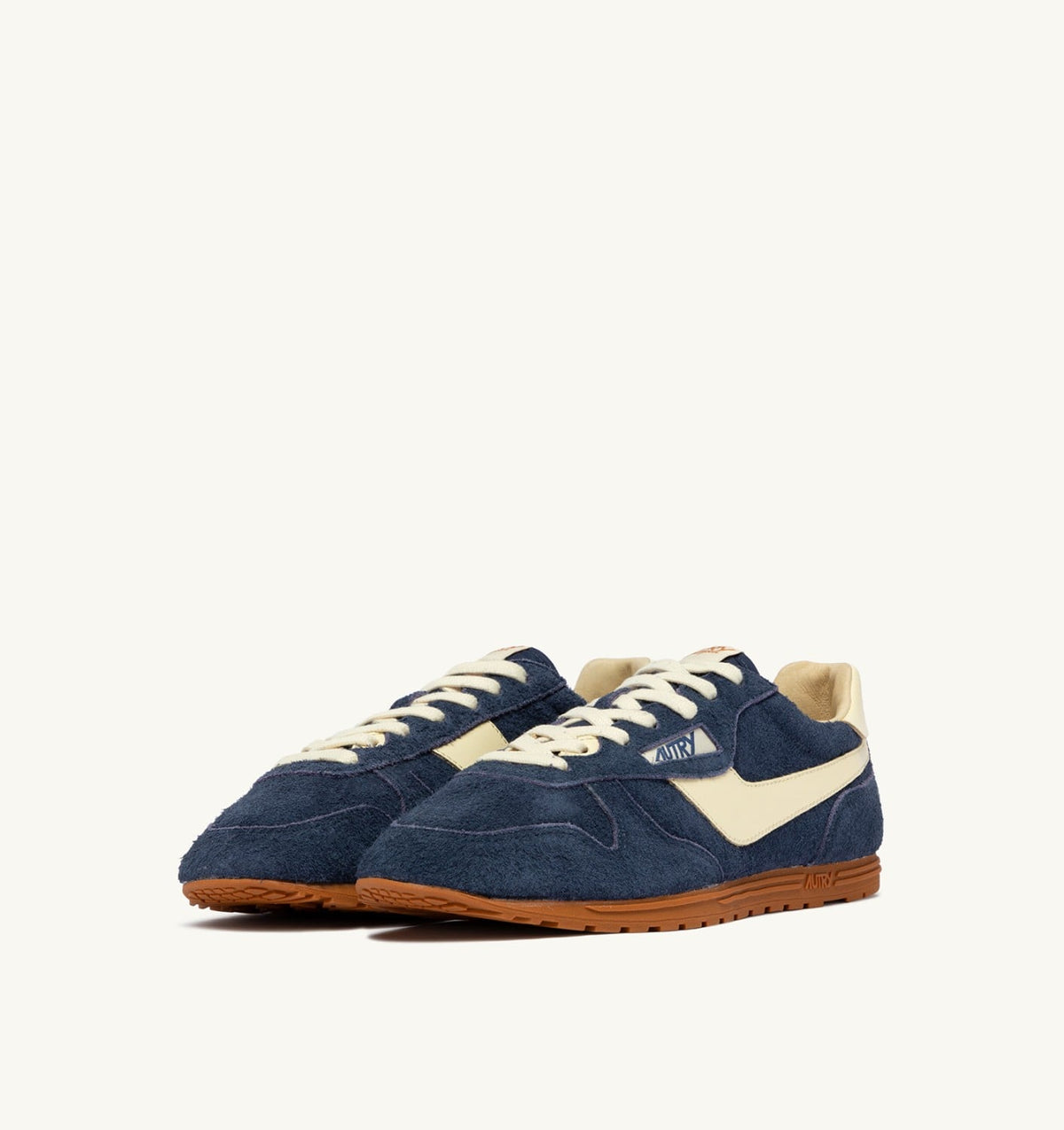 AUTRY Woman WINDSPIN SNEAKERS IN BLUETTE AND RUTABAGA SUEDE AND LEATHER