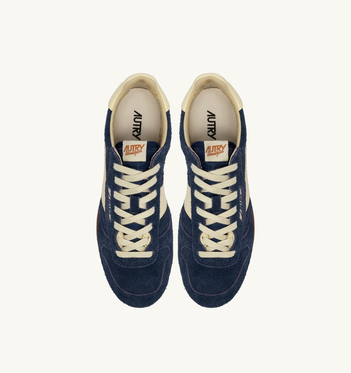 AUTRY Woman WINDSPIN SNEAKERS IN BLUETTE AND RUTABAGA SUEDE AND LEATHER