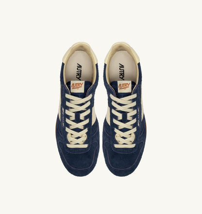 AUTRY Woman WINDSPIN SNEAKERS IN BLUETTE AND RUTABAGA SUEDE AND LEATHER
