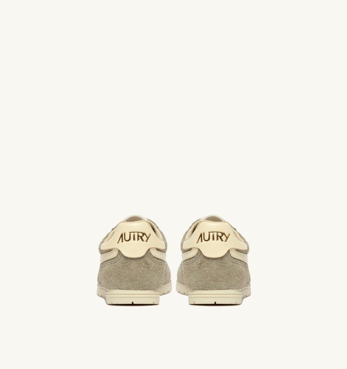 AUTRY Woman WINDSPIN SNEAKERS IN GRAY GREEN AND RUTABAGA SUEDE AND LEATHER