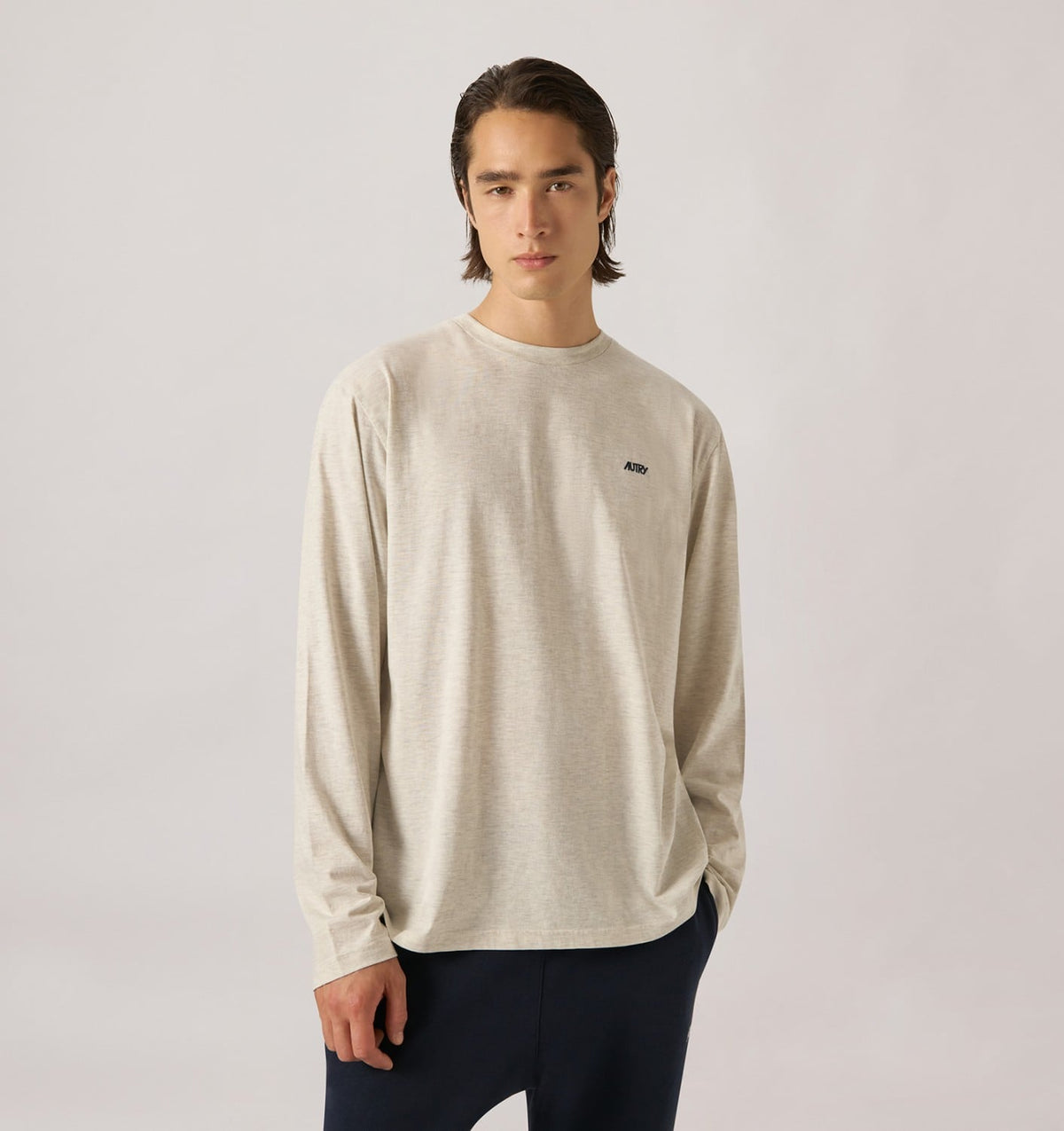 AUTRY Woman|Man LONG-SLEEVE EMBROIDERED LOGO TEE UNISEX