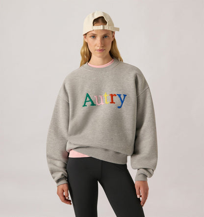 AUTRY Woman|Man SWEATSHIRT WITH MULTICOLOR LOGO UNISEX