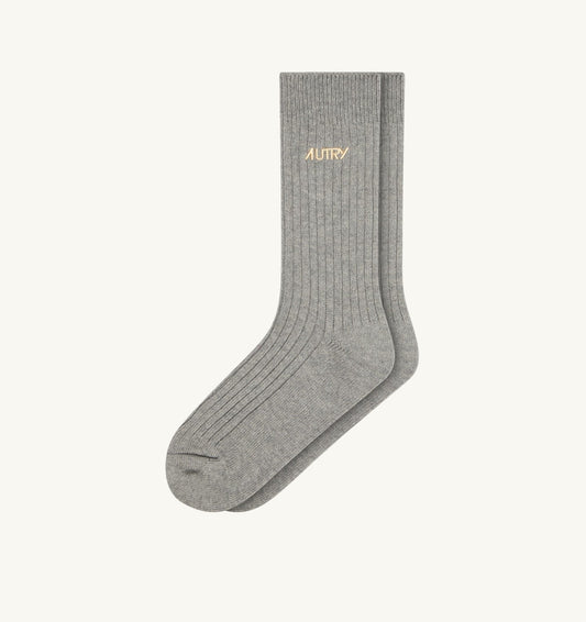 AUTRY Woman|Man RIBBED SOCKS WITH EMBROIDERED LOGO UNISEX