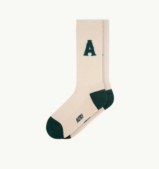 AUTRY Woman|Man RIBBED SOCKS WITH JACQUARD LOGO UNISEX