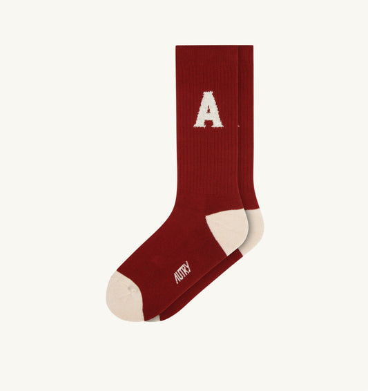 AUTRY Woman|Man RIBBED SOCKS WITH JACQUARD LOGO UNISEX