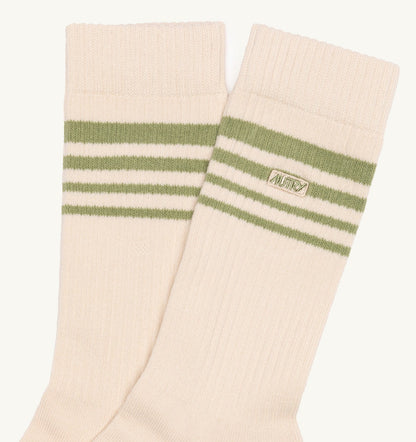 AUTRY Woman|Man JACQUARD STRIPED SOCKS WITH LOGO UNISEX