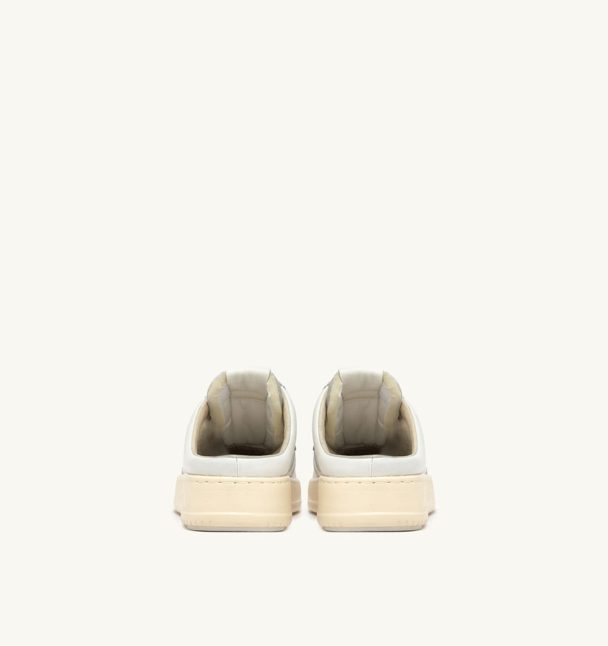 AUTRY Man MEDALIST MULE SNEAKERS IN NAPA LEATHER COLOR WHITE