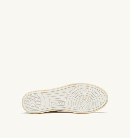 AUTRY Man MEDALIST MULE SNEAKERS IN NAPA LEATHER COLOR WHITE