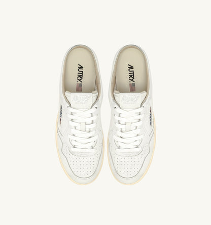 AUTRY Man MEDALIST MULE SNEAKERS IN NAPA LEATHER COLOR WHITE