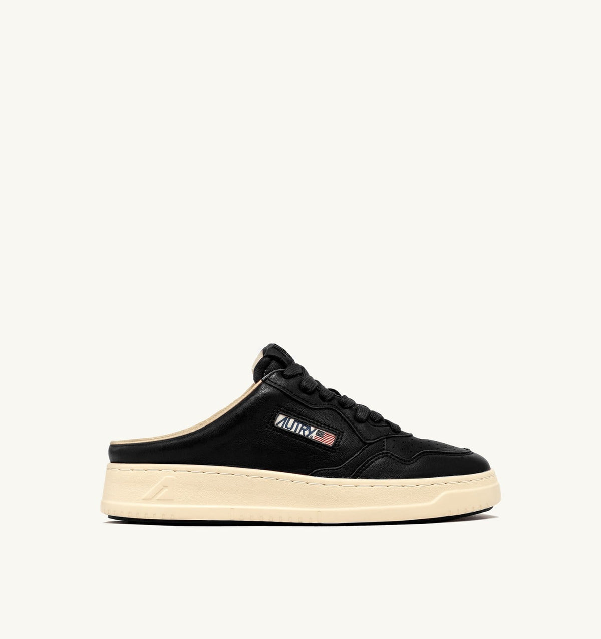 AUTRY Man MEDALIST MULE SNEAKERS IN NAPA LEATHER COLOR BLACK