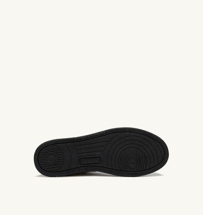 AUTRY Man MEDALIST LOW SNEAKERS IN WHITE AND BLACK LEATHER WITH LETTERING