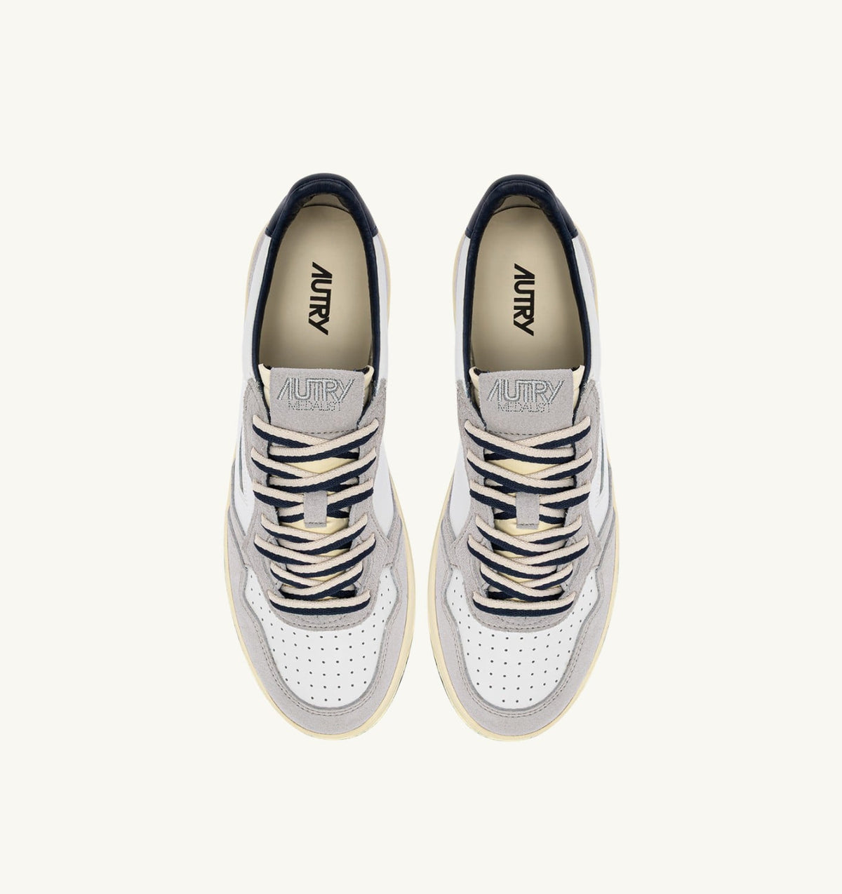 AUTRY Man MEDALIST LOW SNEAKERS IN VAPOR AND SPACE SUEDE AND LEATHER