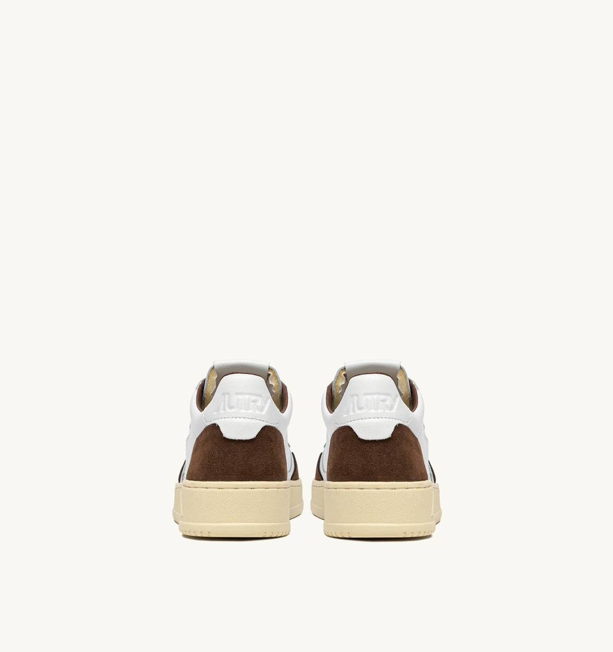 AUTRY Man MEDALIST LOW SNEAKERS IN WHITE LEATHER AND TUNDRA SUEDE