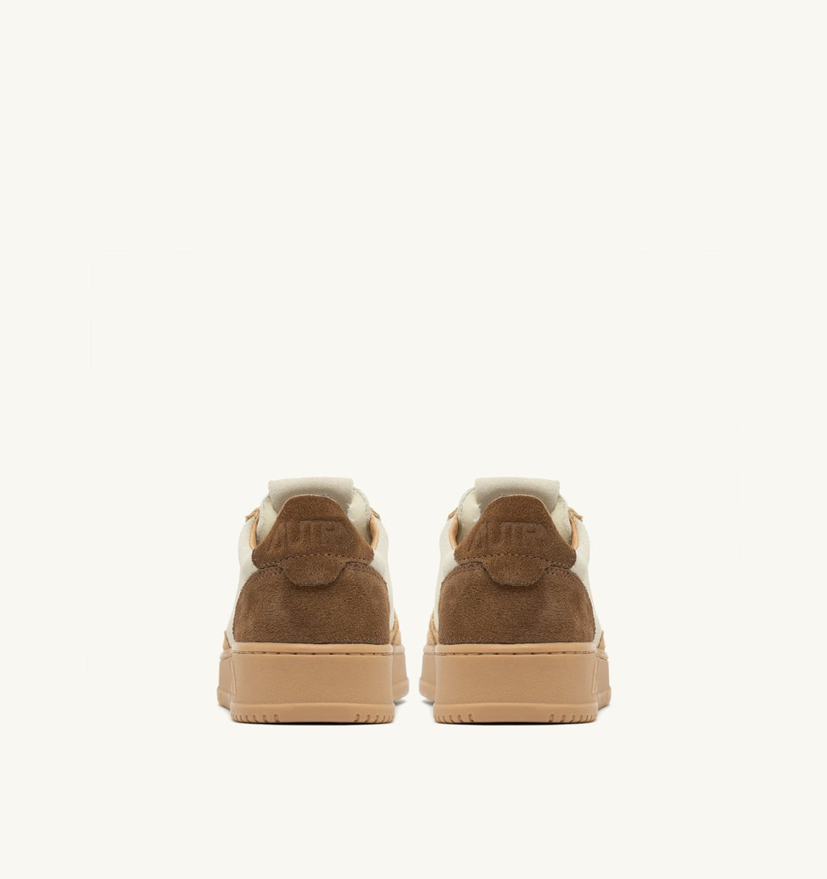 AUTRY Man MEDALIST LOW TRICOLOR SNEAKERS IN TUNDRA EGG AND PEANUT SUEDE