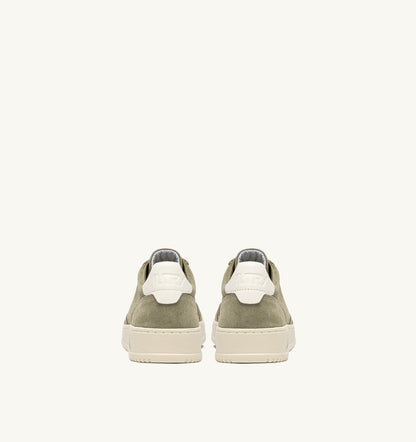AUTRY Man MEDALIST LOW SNEAKERS IN GRAY GREEN AND WHITE SUEDE