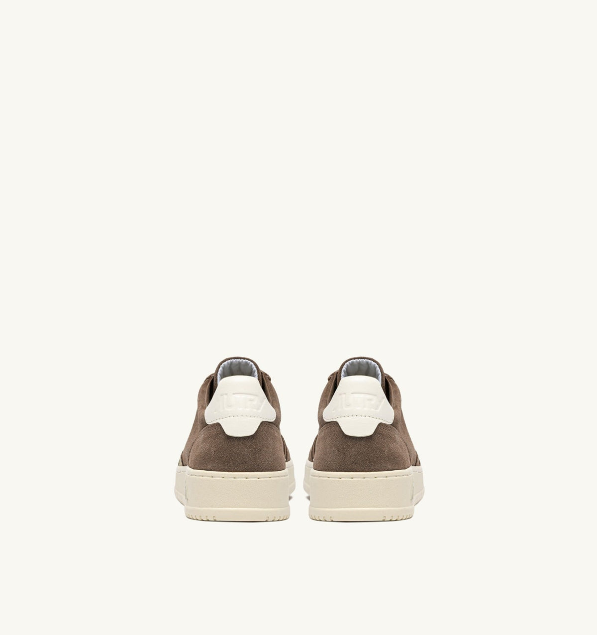 AUTRY Man MEDALIST LOW SNEAKERS IN CIGAR AND WHITE SUEDE