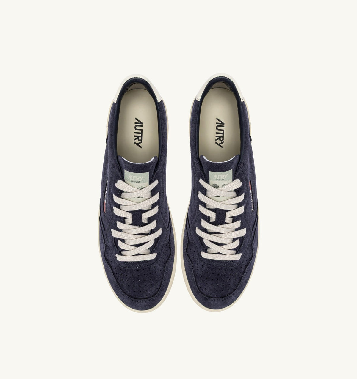 AUTRY Man MEDALIST LOW SNEAKERS IN SPACE AND WHITE SUEDE