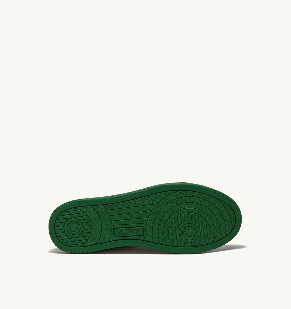 AUTRY Man MEDALIST LOW BICOLOR SNEAKERS IN WHITE AND GREEN LEATHER