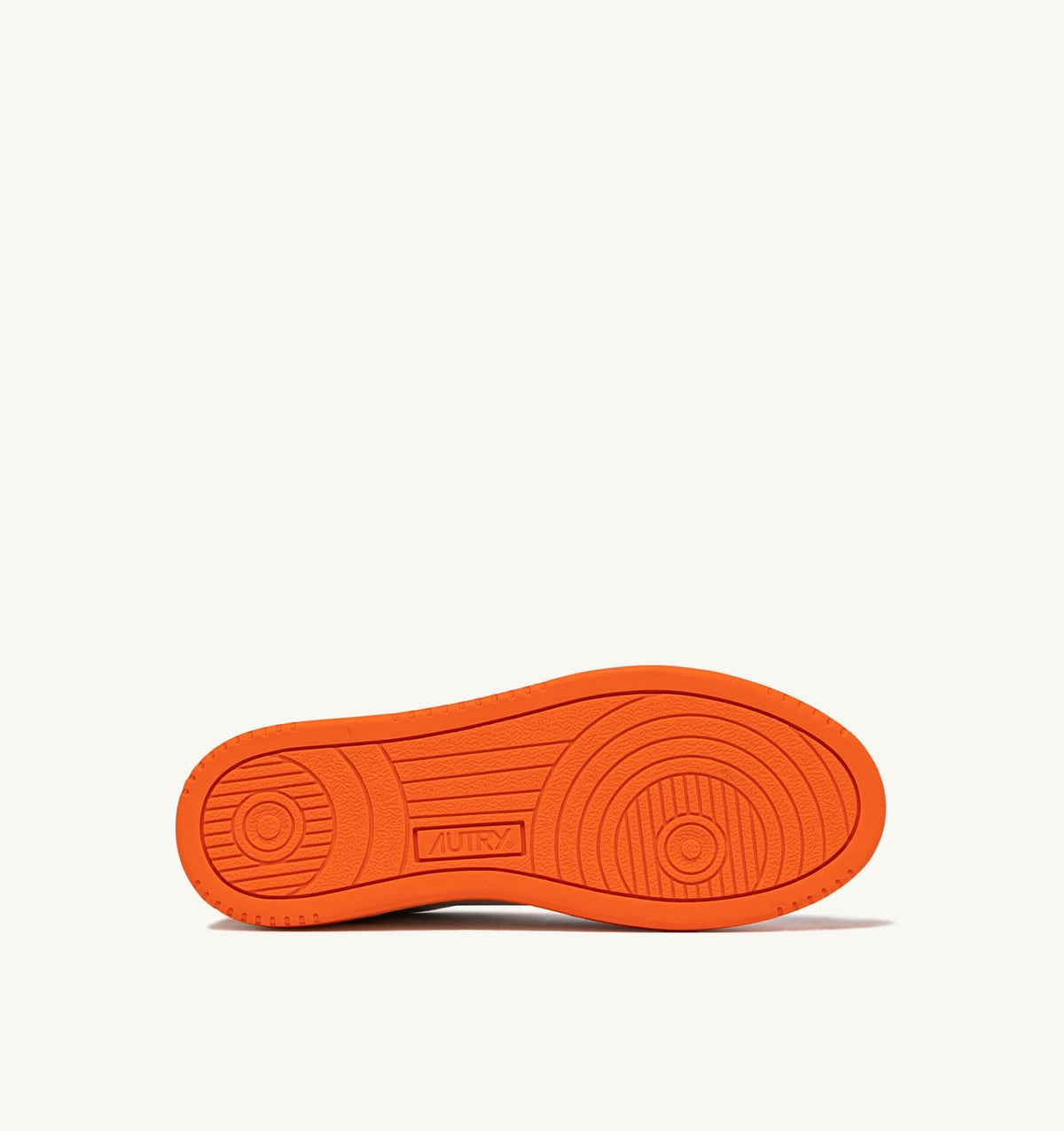 AUTRY Man MEDALIST LOW BICOLOR SNEAKERS IN WHITE AND PARSIMMON ORANGE LEATHER