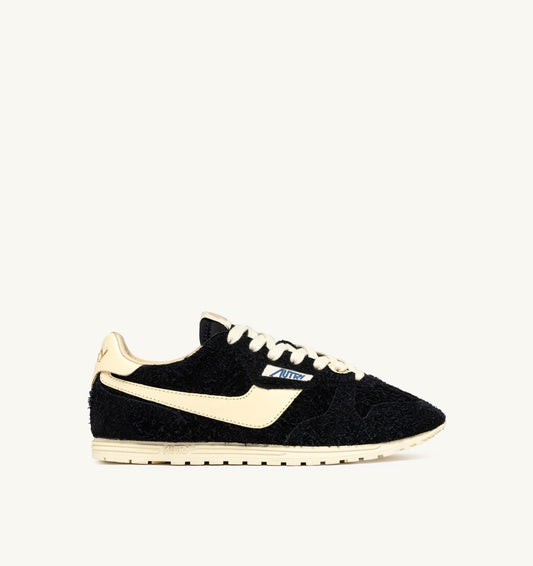 AUTRY Man WINDSPIN SNEAKERS IN BLACK AND RUTABAGA SUEDE AND LEATHER