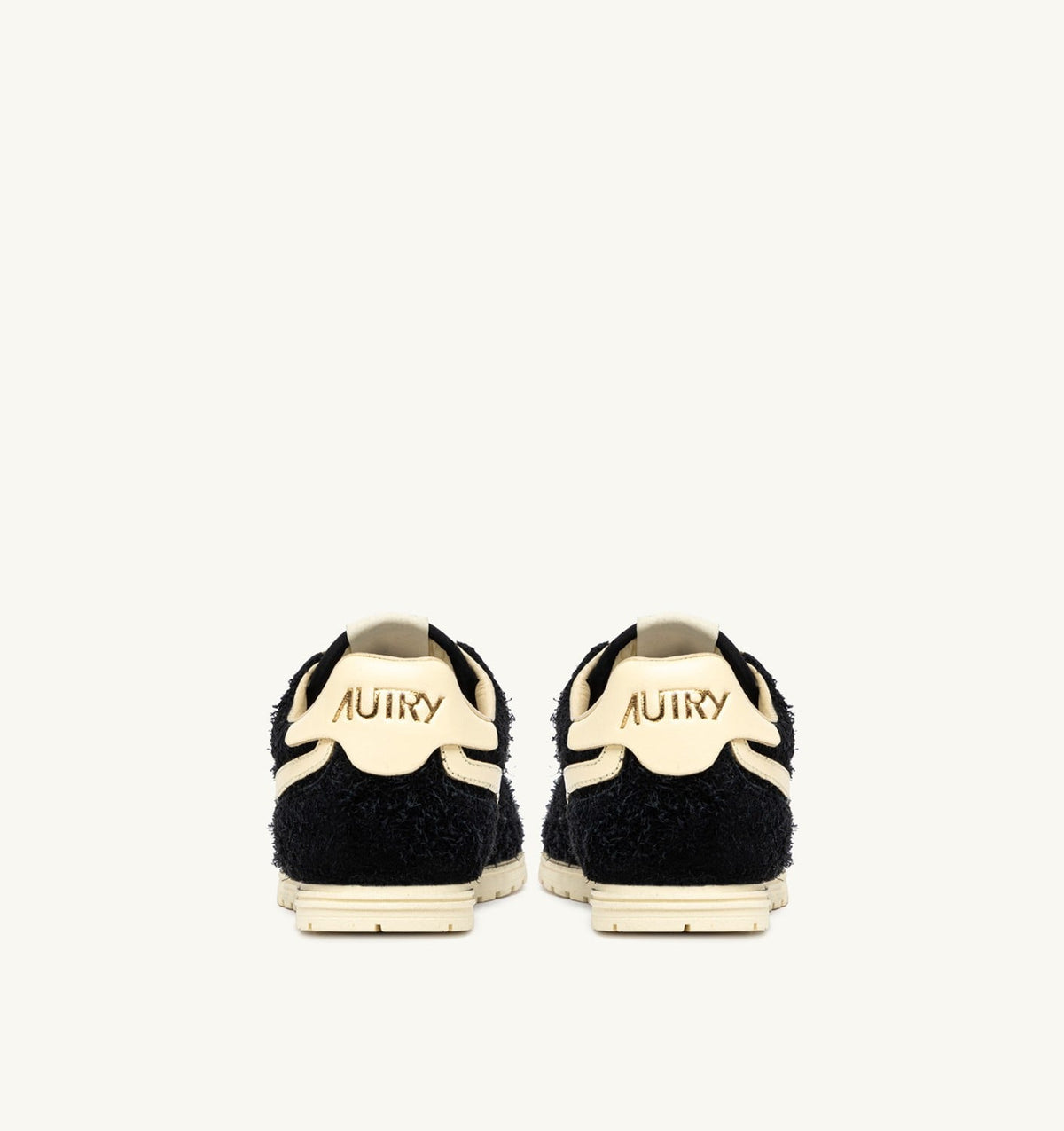 AUTRY Man WINDSPIN SNEAKERS IN BLACK AND RUTABAGA SUEDE AND LEATHER