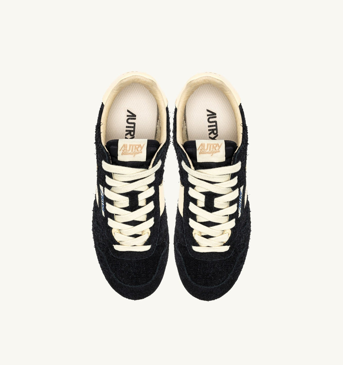 AUTRY Man WINDSPIN SNEAKERS IN BLACK AND RUTABAGA SUEDE AND LEATHER