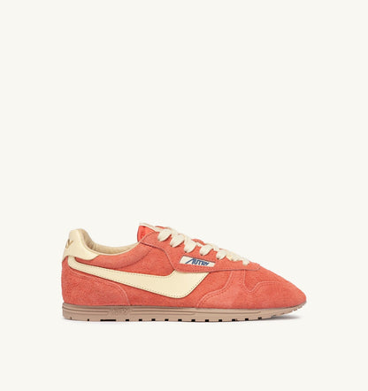 AUTRY Man WINDSPIN SNEAKERS IN BLUSH AND RUTABAGA SUEDE AND LEATHER