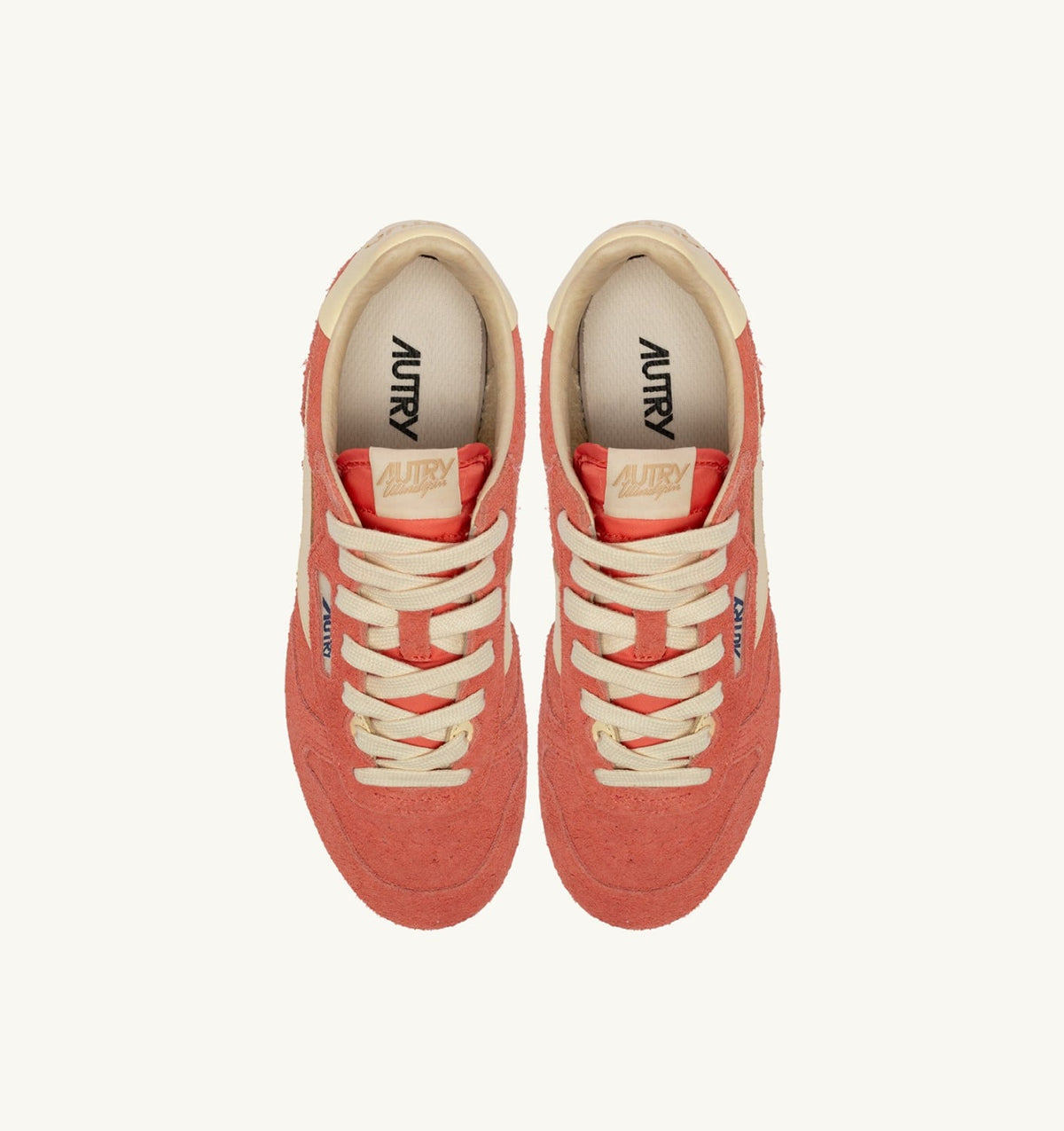 AUTRY Man WINDSPIN SNEAKERS IN BLUSH AND RUTABAGA SUEDE AND LEATHER