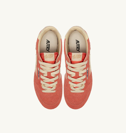 AUTRY Man WINDSPIN SNEAKERS IN BLUSH AND RUTABAGA SUEDE AND LEATHER