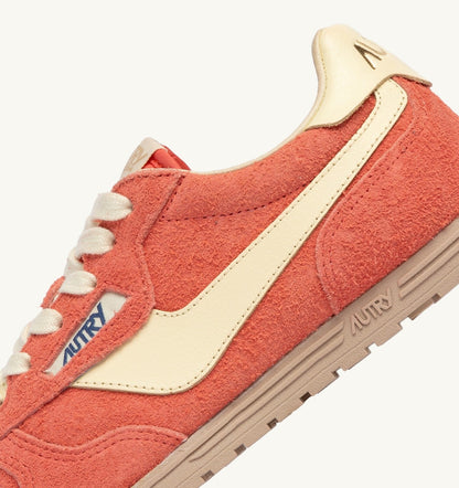 AUTRY Man WINDSPIN SNEAKERS IN BLUSH AND RUTABAGA SUEDE AND LEATHER